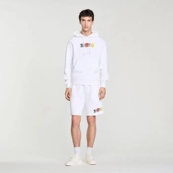 Men Sweaters and Cardigans SANDRO Wild Animals Hoodie White