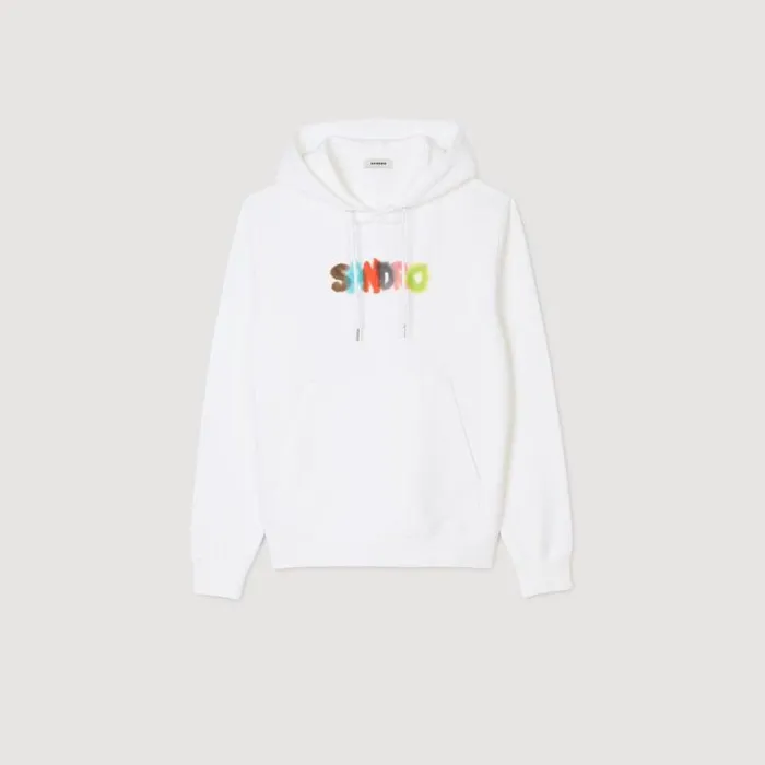 Men Sweaters and Cardigans SANDRO Wild Animals Hoodie White