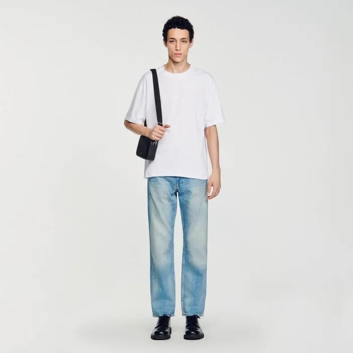 Men Tshirts and Polos SANDRO Oversized Tshirt White