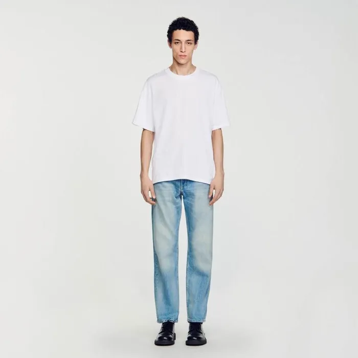 Men Tshirts and Polos SANDRO Oversized Tshirt White