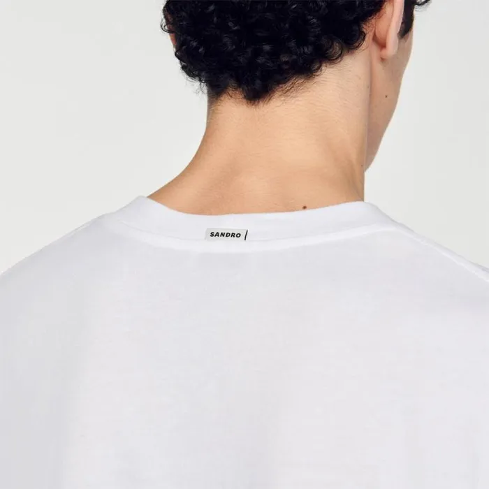 Men Tshirts and Polos SANDRO Oversized Tshirt White