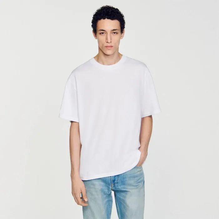 Men Tshirts and Polos SANDRO Oversized Tshirt White