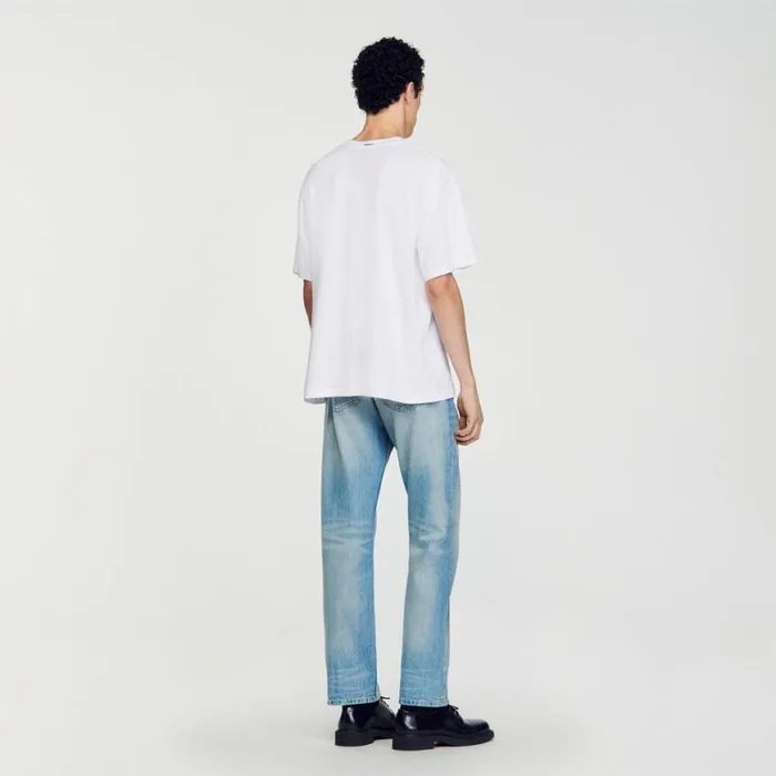 Men Tshirts and Polos SANDRO Oversized Tshirt White