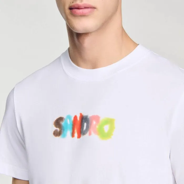 Men Tshirts and Polos SANDRO Wild Animals TShirt White