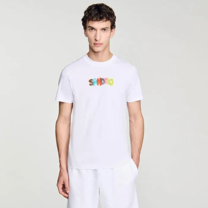 Men Tshirts and Polos SANDRO Wild Animals TShirt White