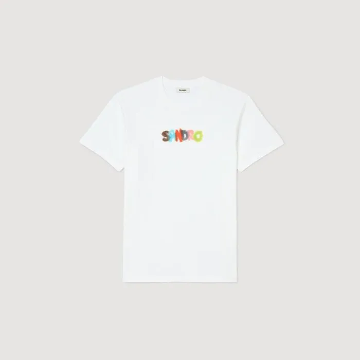 Men Tshirts and Polos SANDRO Wild Animals TShirt White