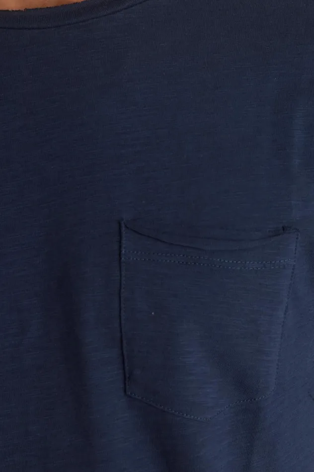 Men TShirts Blend BHNICOLAI Long Sleeved Tshirt Navy