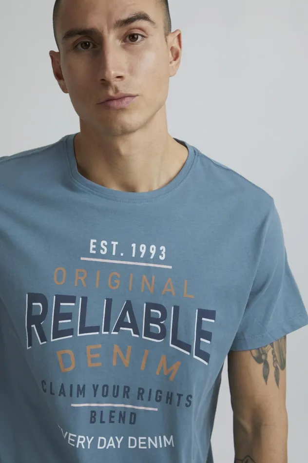 Men TShirts Blend Tshirt Bluestone