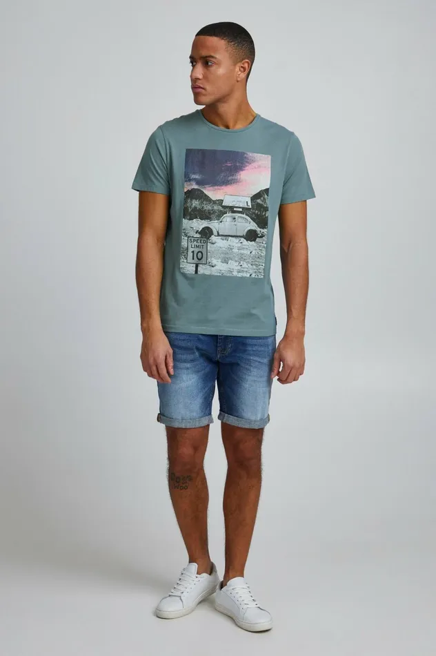 Men TShirts Blend Tshirt Bluestone
