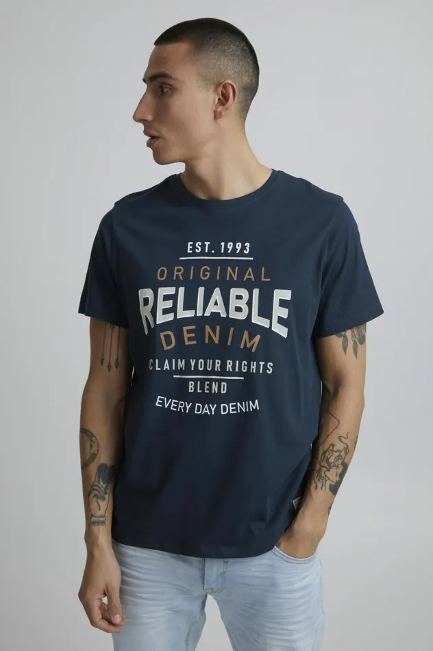 Men TShirts Blend Tshirt Dress Blues