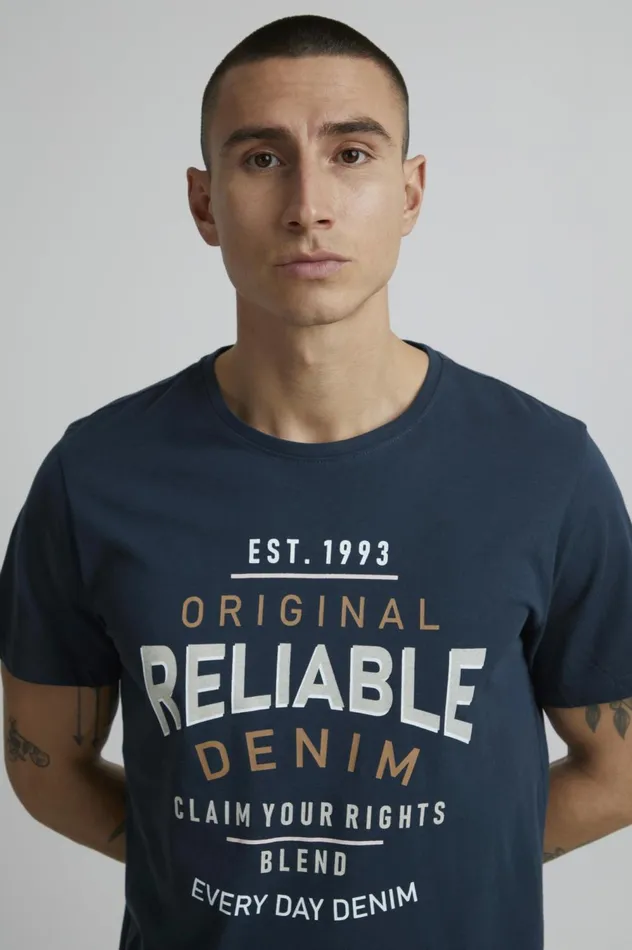 Men TShirts Blend Tshirt Dress Blues