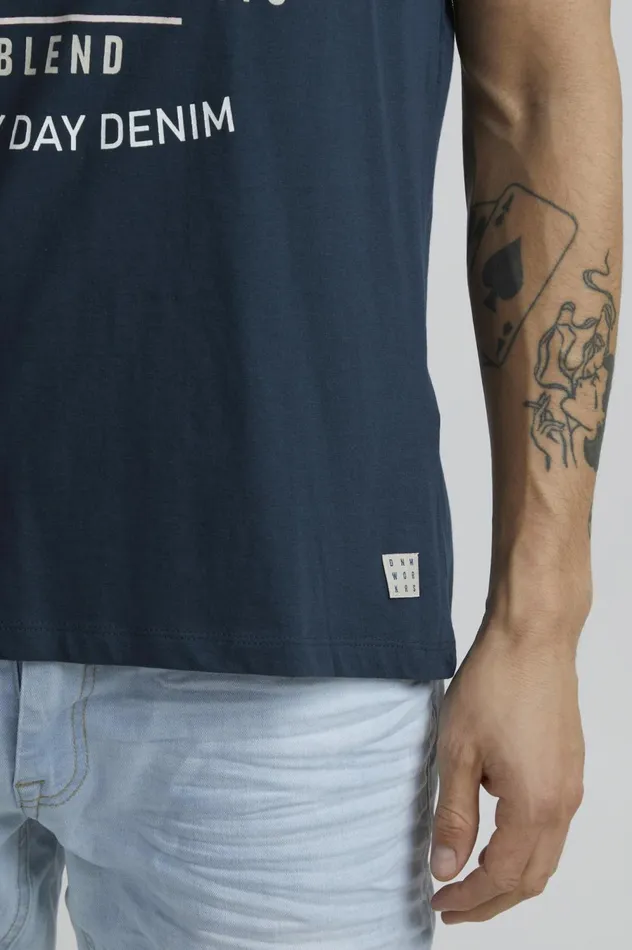 Men TShirts Blend Tshirt Dress Blues