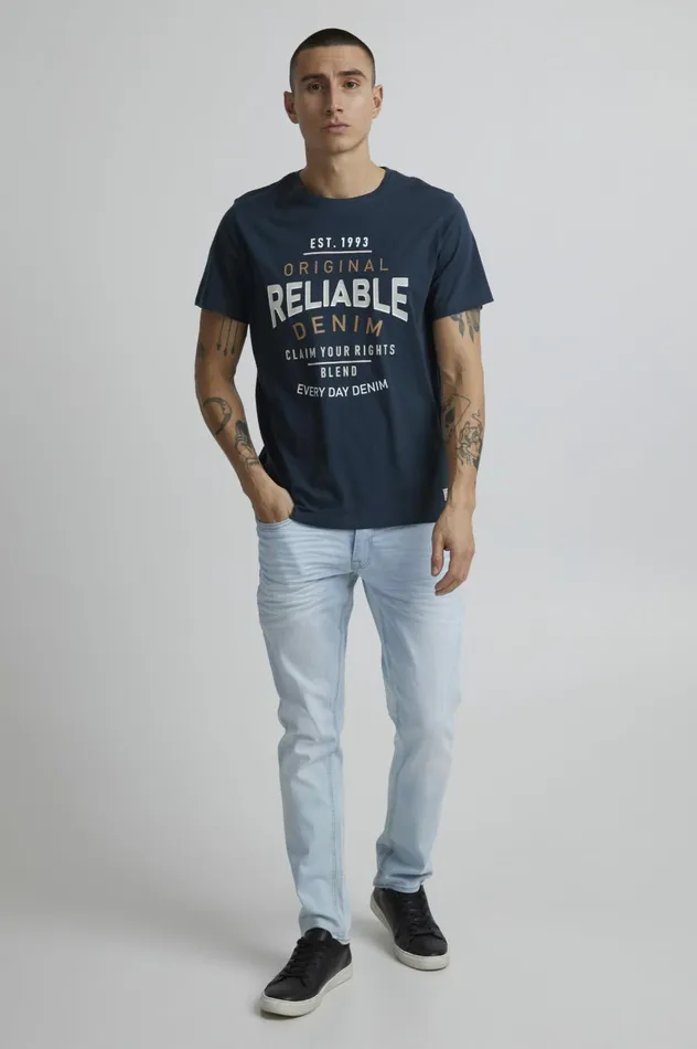 Men TShirts Blend Tshirt Dress Blues