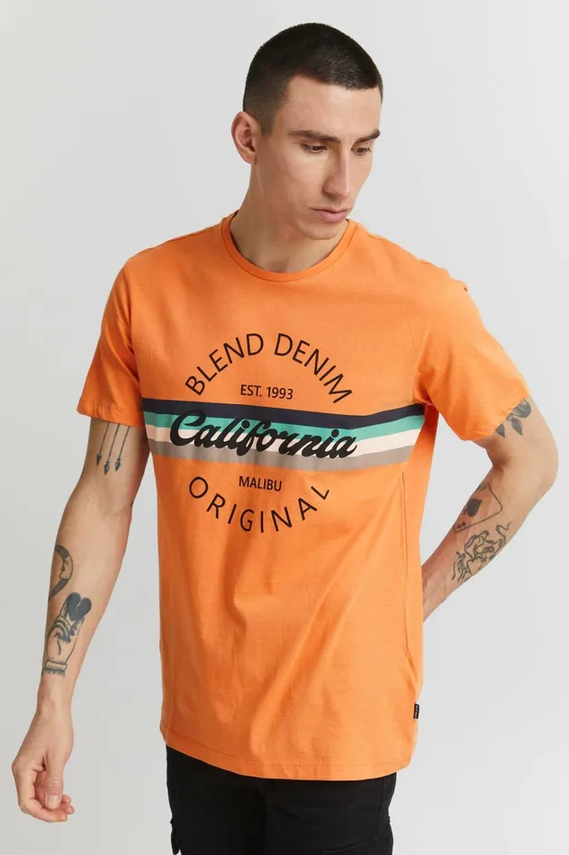 Men TShirts Blend Tshirt Dusty Orange