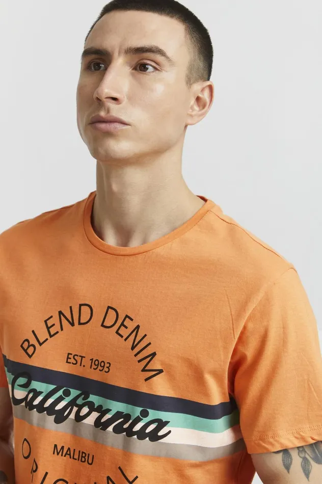 Men TShirts Blend Tshirt Dusty Orange