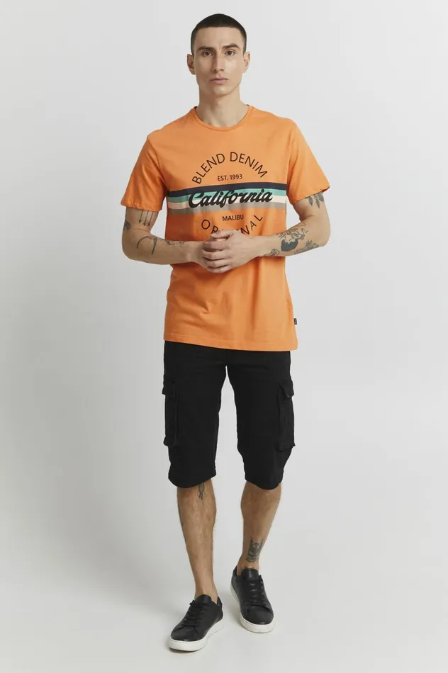 Men TShirts Blend Tshirt Dusty Orange