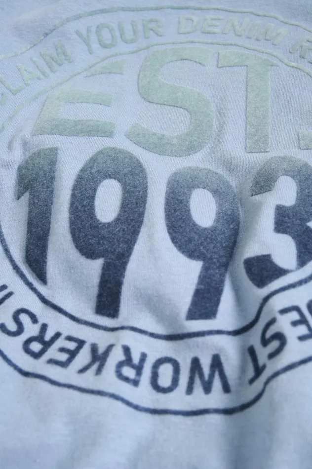 Men TShirts Blend Tshirt Faded Denim