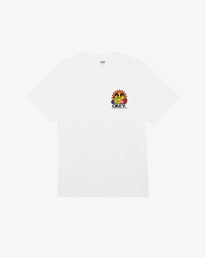 Men THE FUTURE IS THE FUITS OF OUR LABOR CLASSIC TSHIRT White OBEY Clothing TSHIRTS Men THE FUTURE IS THE FUITS OF OUR LABOR CLASSIC TSHIRT White OBEY Clothing TSHIRTS