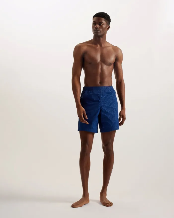 Men TJACKS 8211 T Print Mid Length Swim Shorts Dark Blue Ted Baker Swimwear and Beachwear Men TJACKS 8211 T Print Mid Length Swim Shorts Dark Blue Ted Baker Swimwear and Beachwear