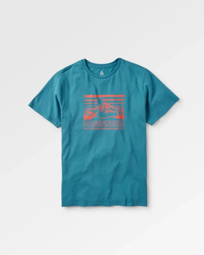 Men Tops Passenger Alp Recycled Cotton TShirt Blue Steel Blue Steel