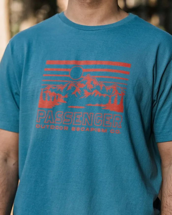 Men Tops Passenger Alp Recycled Cotton TShirt Blue Steel Blue Steel