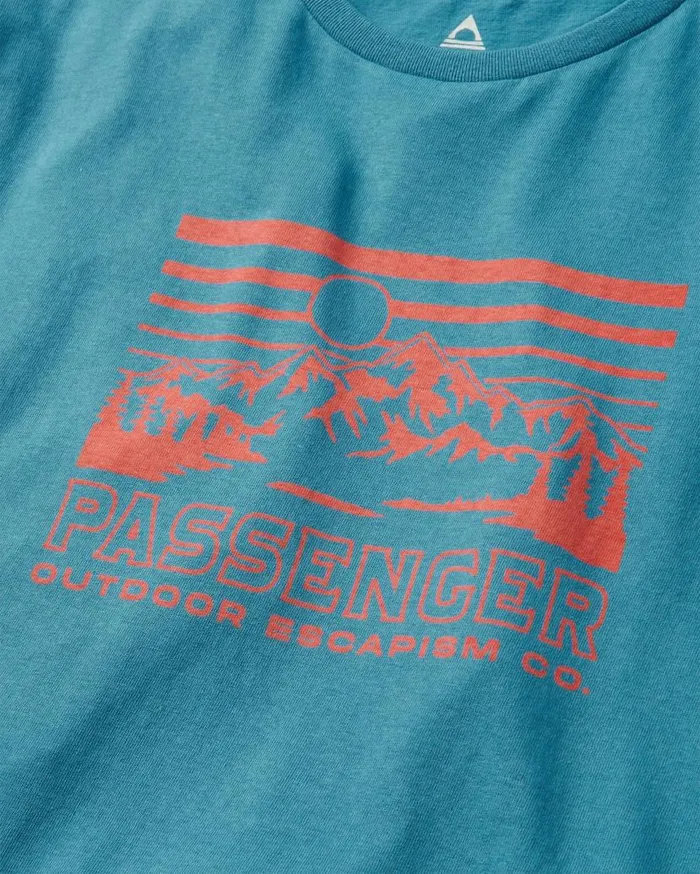 Men Tops Passenger Alp Recycled Cotton TShirt Blue Steel Blue Steel