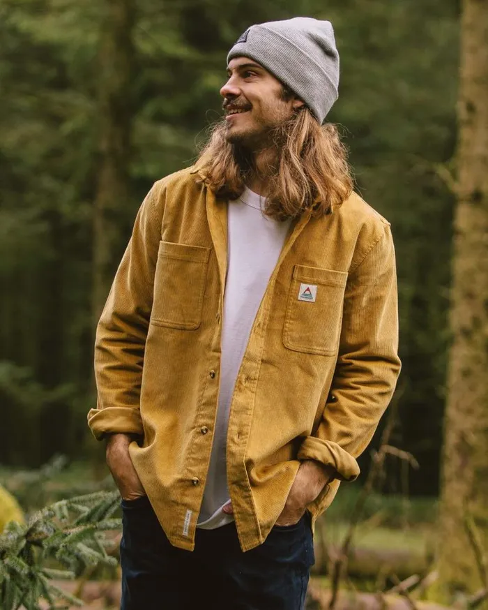 Men Tops Passenger Backcountry Cord Shirt Mustard Gold Mustard Gold