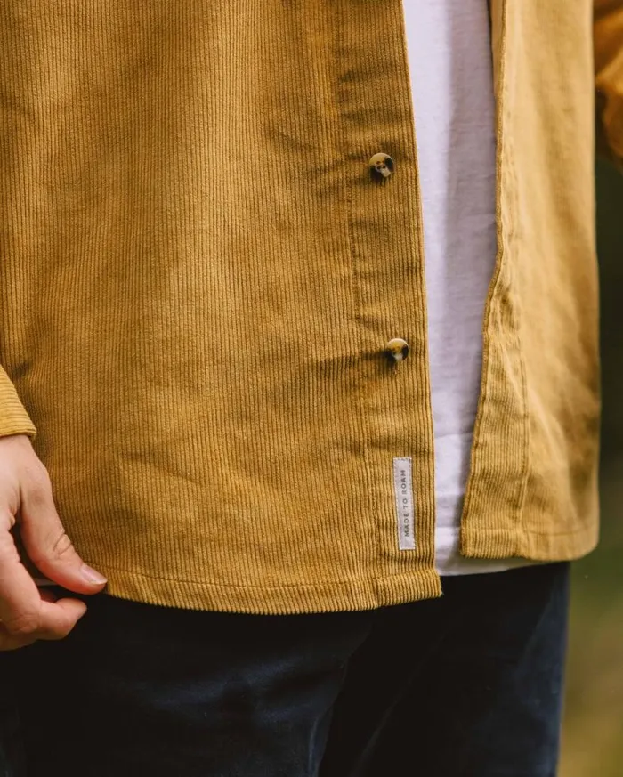 Men Tops Passenger Backcountry Cord Shirt Mustard Gold Mustard Gold