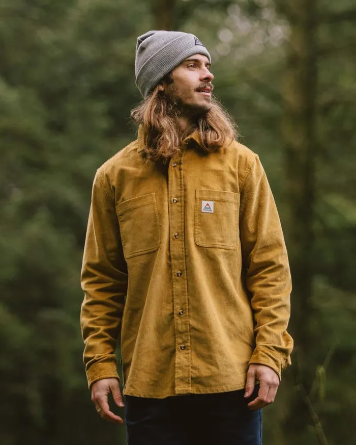 Men Tops Passenger Backcountry Cord Shirt Mustard Gold Mustard Gold
