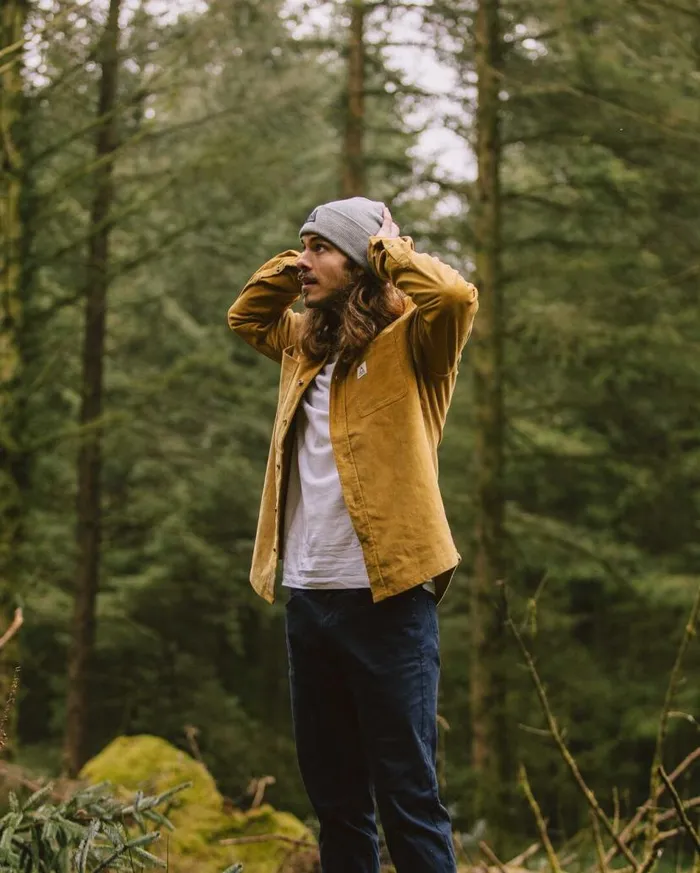 Men Tops Passenger Backcountry Cord Shirt Mustard Gold Mustard Gold
