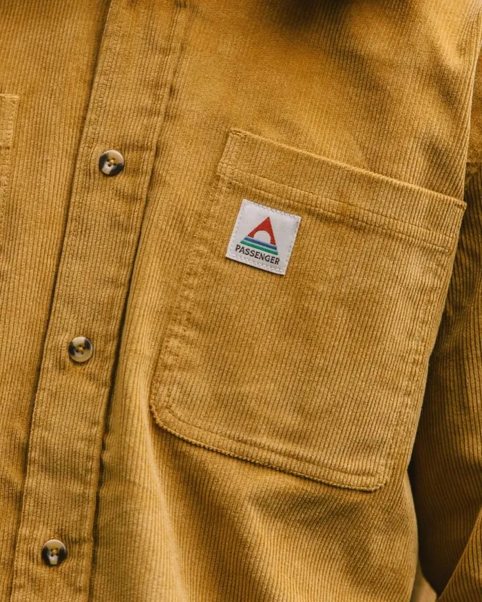 Men Tops Passenger Backcountry Cord Shirt Mustard Gold Mustard Gold