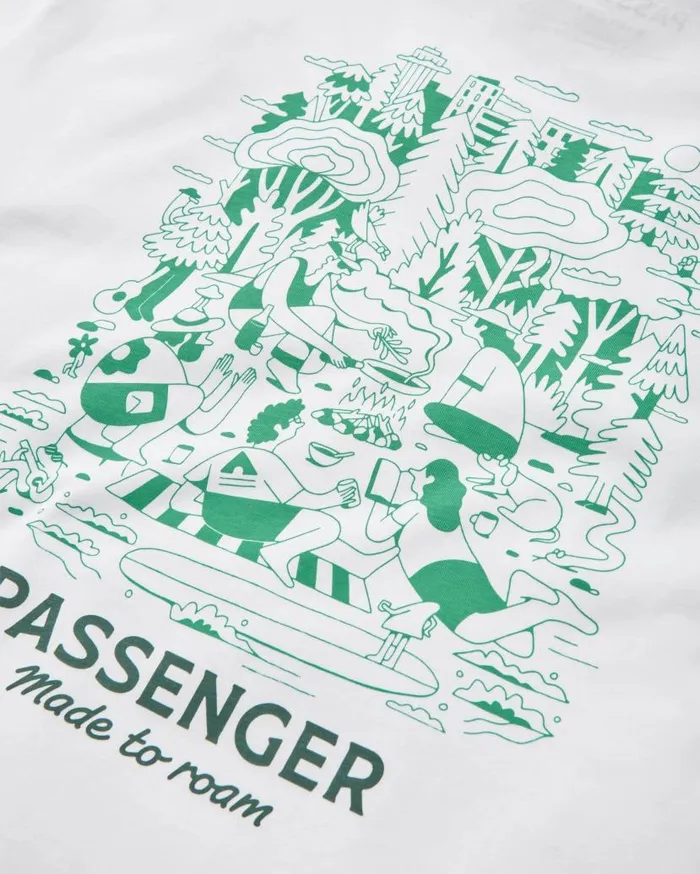 Men Tops Passenger Better Outside Organic Relaxed Fit TShirt White White