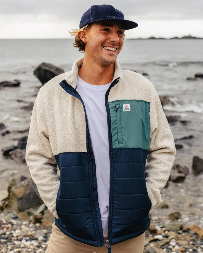 Men Tops Passenger Born Explorer Recycled PolarLined Sherpa Fleece Birch Birch