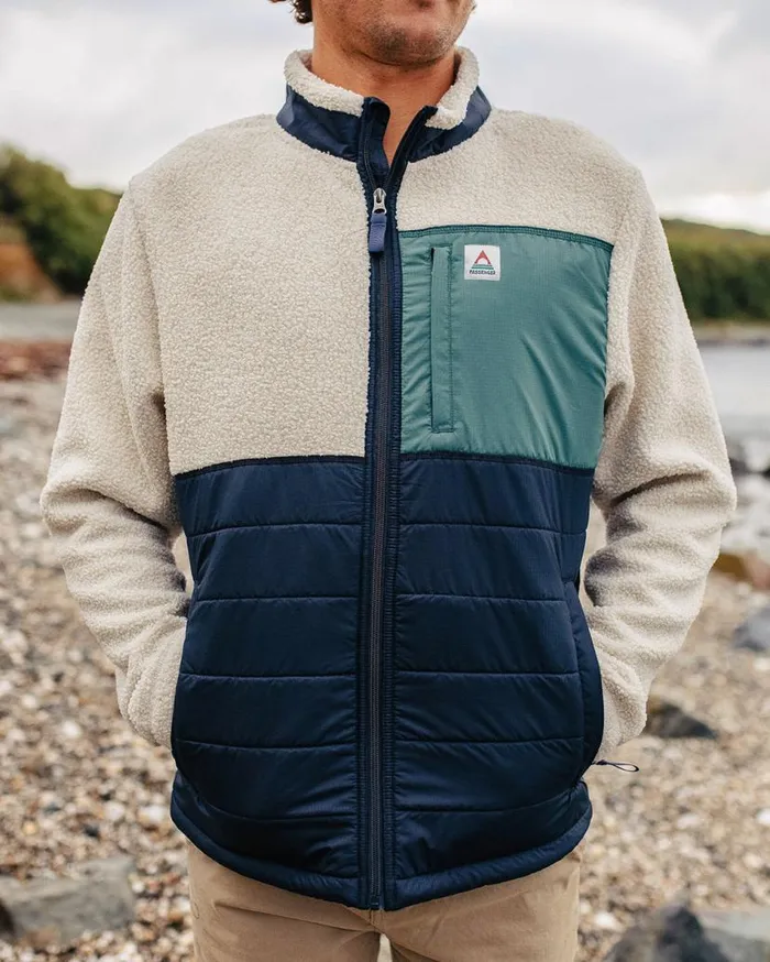Men Tops Passenger Born Explorer Recycled PolarLined Sherpa Fleece Birch Birch