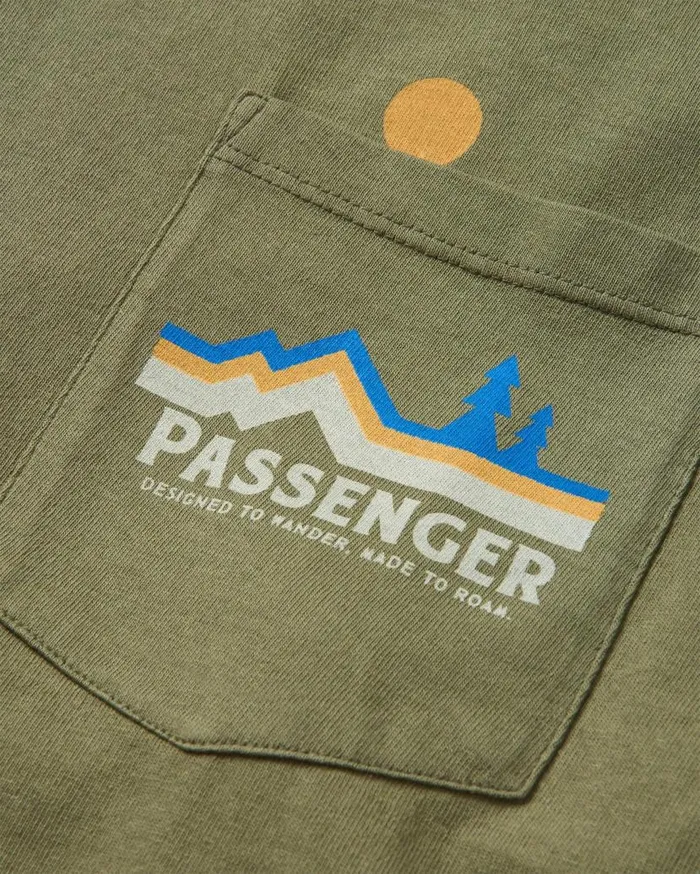 Men Tops Passenger Branch Out Recycled Cotton TShirt Khaki Khaki