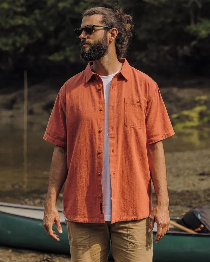 Men Tops Passenger Chill Textured Short Sleeve Shirt Bruschetta Bruschetta