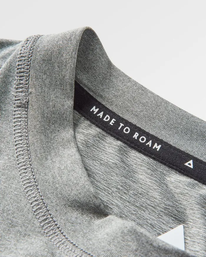 Men Tops Passenger Classic Active Recycled Marl LS TShirt Grey Marl Grey Marl