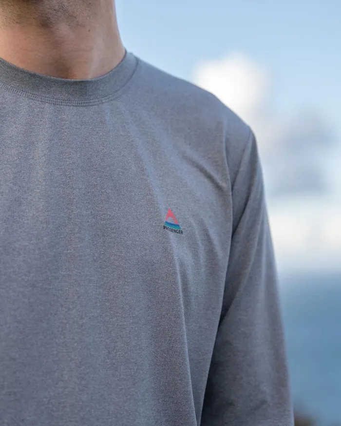 Men Tops Passenger Classic Active Recycled Marl LS TShirt Grey Marl Grey Marl