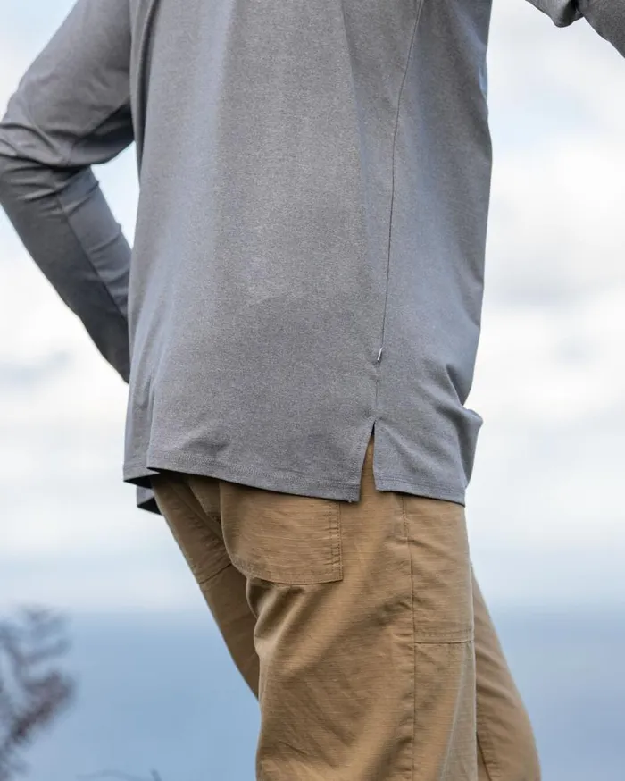 Men Tops Passenger Classic Active Recycled Marl LS TShirt Grey Marl Grey Marl
