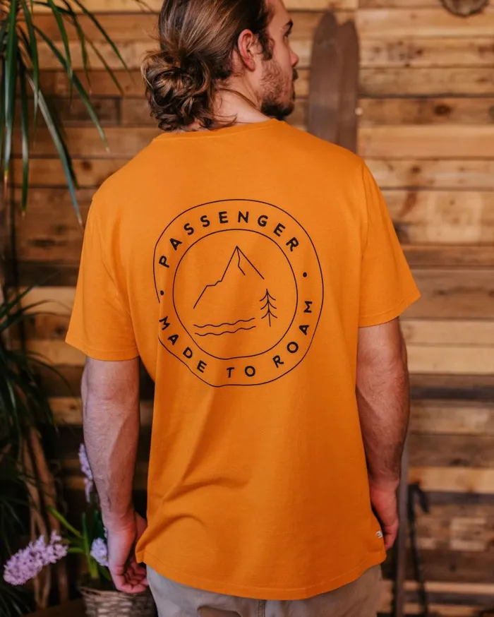 Men Tops Passenger Core Recycled Cotton TShirt Sunrise Orange Sunrise Orange