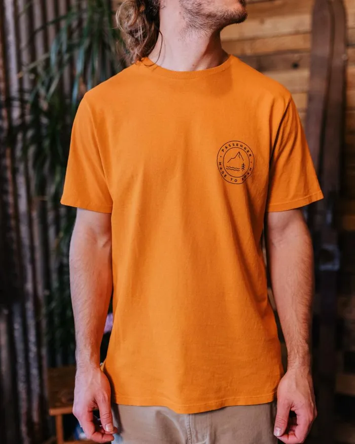 Men Tops Passenger Core Recycled Cotton TShirt Sunrise Orange Sunrise Orange