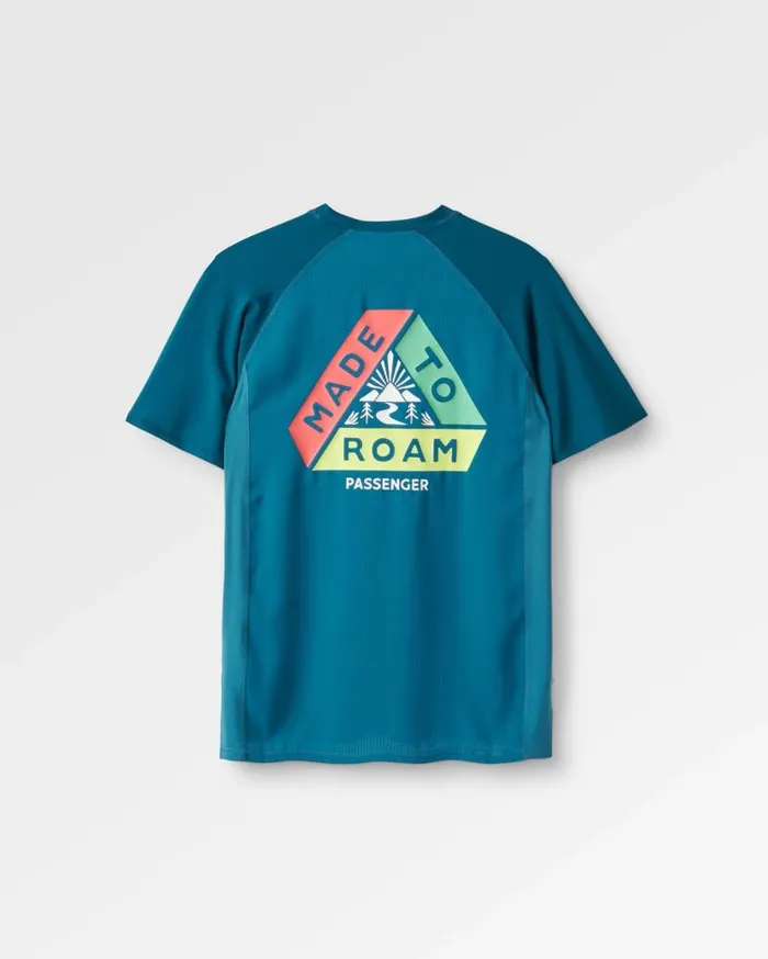 Men Tops Passenger Dawn To Dusk Recycled Active Tshirt Blue Steel Blue Steel