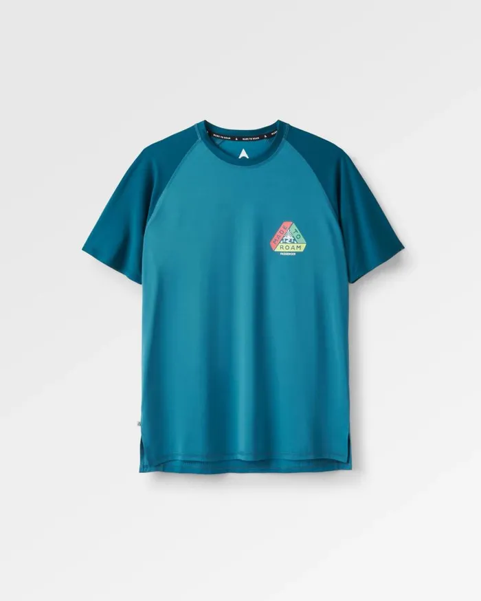Men Tops Passenger Dawn To Dusk Recycled Active Tshirt Blue Steel Blue Steel