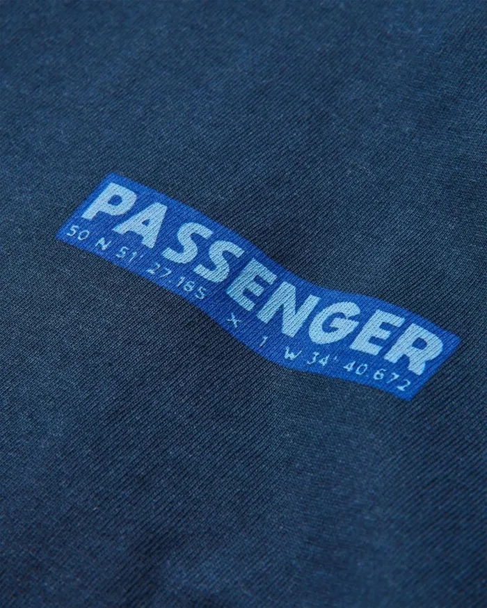 Men Tops Passenger Distance Recycled Relaxed Fit LS TShirt Deep Navy Deep Navy