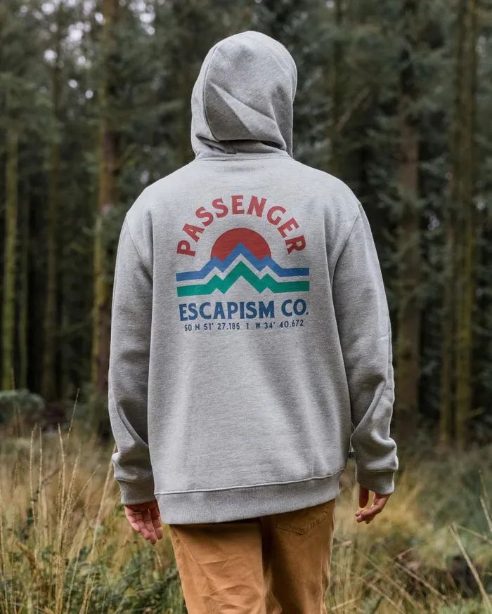 Men Tops Passenger Dumont Organic Relaxed Fit Hoodie Grey Marl Grey Marl