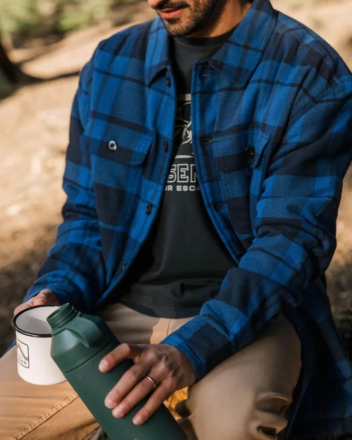 Men Tops Passenger Freestyle SherpaLined Overshirt True Blue True Blue