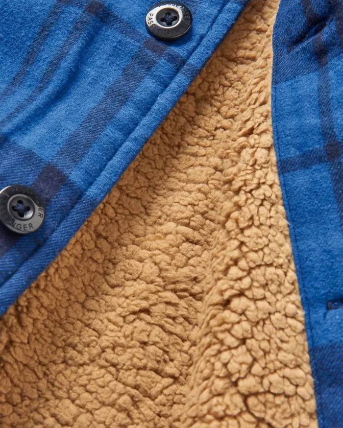 Men Tops Passenger Freestyle SherpaLined Overshirt True Blue True Blue