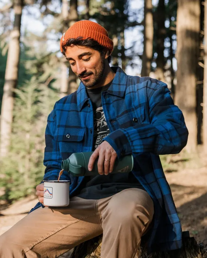 Men Tops Passenger Freestyle SherpaLined Overshirt True Blue True Blue