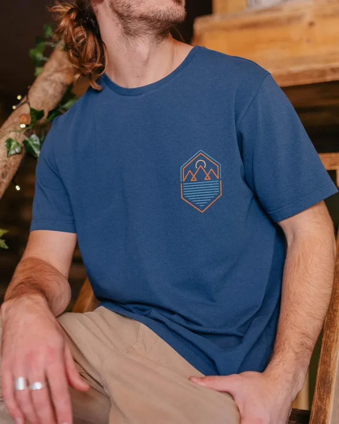 Men Tops Passenger Guided TShirt Dark Denim Dark Denim