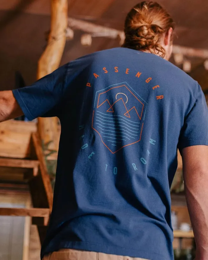Men Tops Passenger Guided TShirt Dark Denim Dark Denim